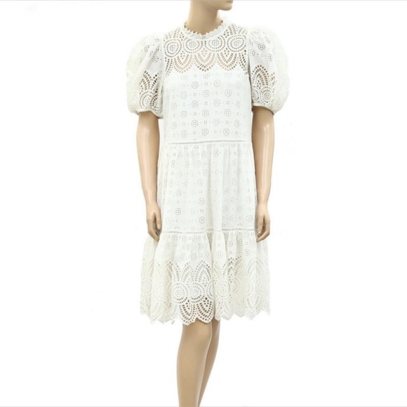 Ulla Johnson Simone White Eyelet Dress Sz 10 - Picture 7 of 7